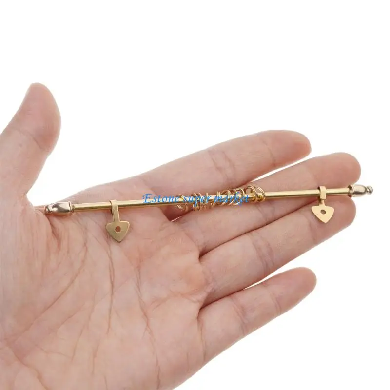 090B Handcrafts Miniature Golden Curtain Rod Model Figurine For 1/12 Doll House Decors