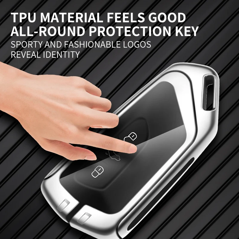 New Alloy Car Key Case Cover Shell for VW Volkseagen Golf 8 MK8 ID.3 ID.4 Cupra Skoda Octavia A8 SEAT Leon MK4 Formentor Tarraco