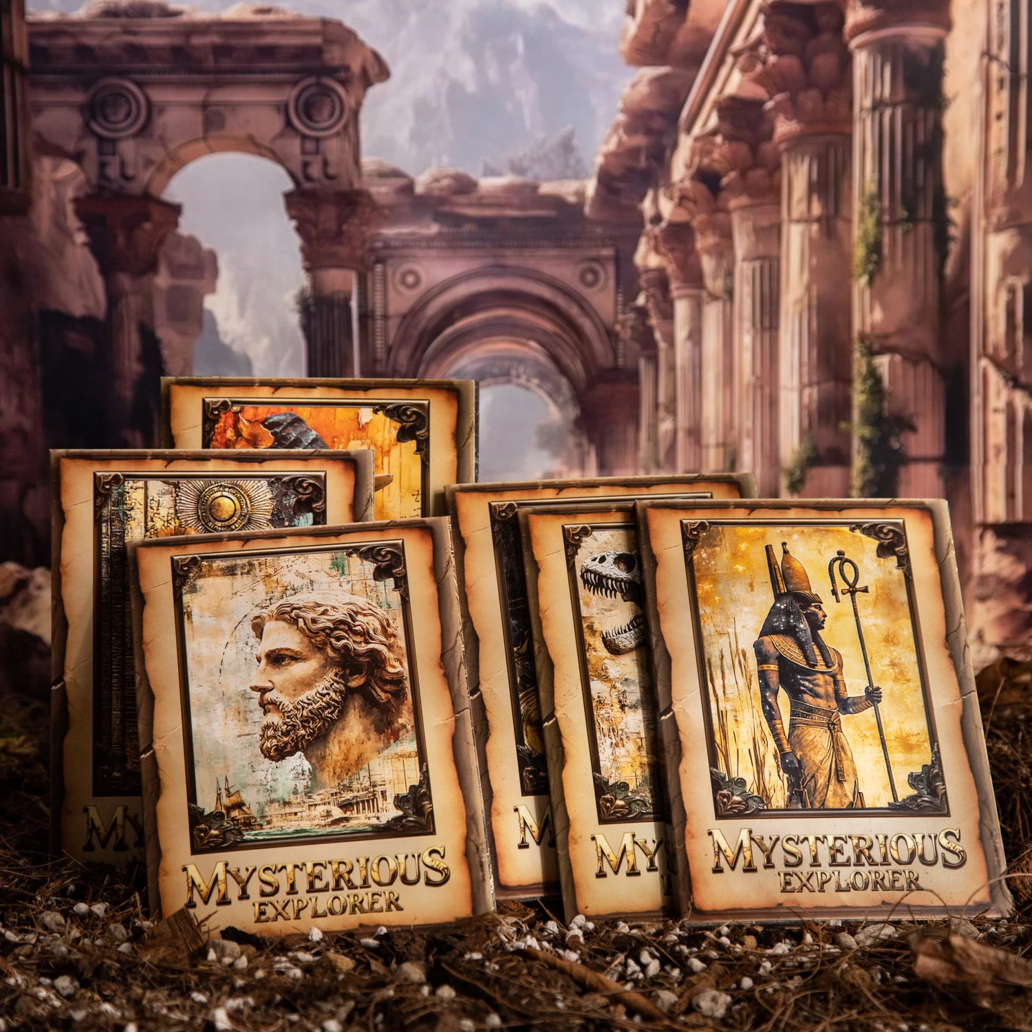 

Mysterious Explorer Series Vintage Adventure Landscape Material Paper Creative DIY Junk Journal Collage Scrapbook Stationery