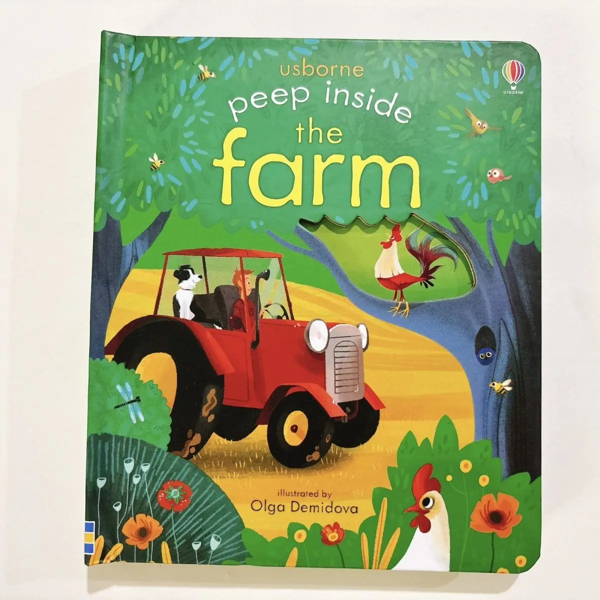 Peep Inside the Farm Children's early education science popularization board book flip book