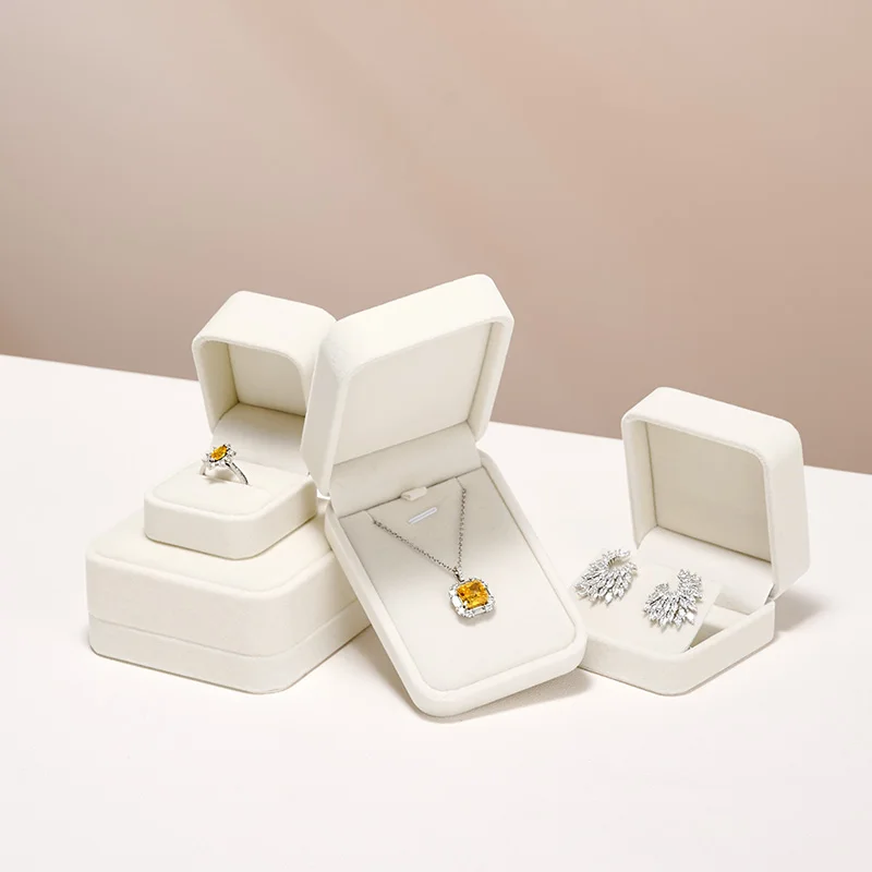 Oirlv Velvet Ring Box Classical Earring Necklace Bangle/Bracelet Case Jewelry Gift Box for Wedding Jewelry Display Storage Box