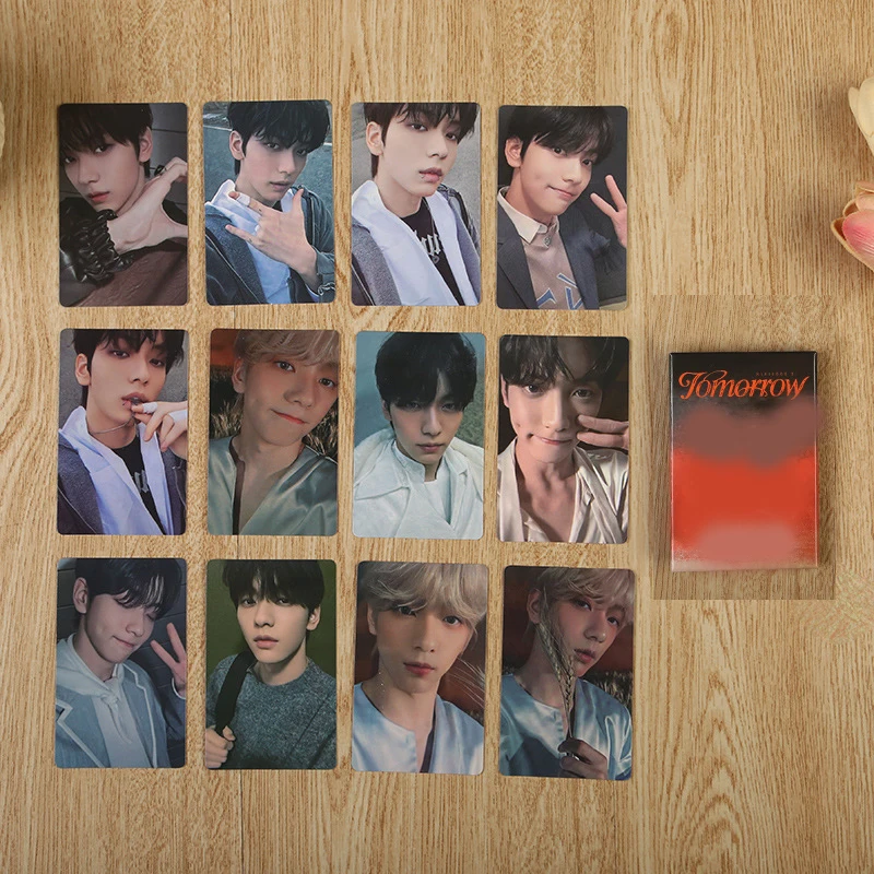 12pcs KPOP Album《TOMORROW》Random Cards SooBin YeonJun TaeHyun Personal Special LOMO Cards BeomGyu Hyuning Fans Collection Gifts