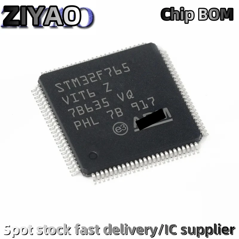 Original Authentic STM32F765VIT6 Encapsulation LQFP100 32b MCU+FPU 2MB Flash 216 MHz Dual Mode Quad-SPI