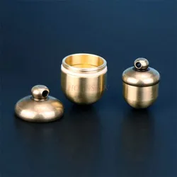Small bottle portable storage compartment sealed, waterproof and dustproof small medicine box, brass medicine bottle