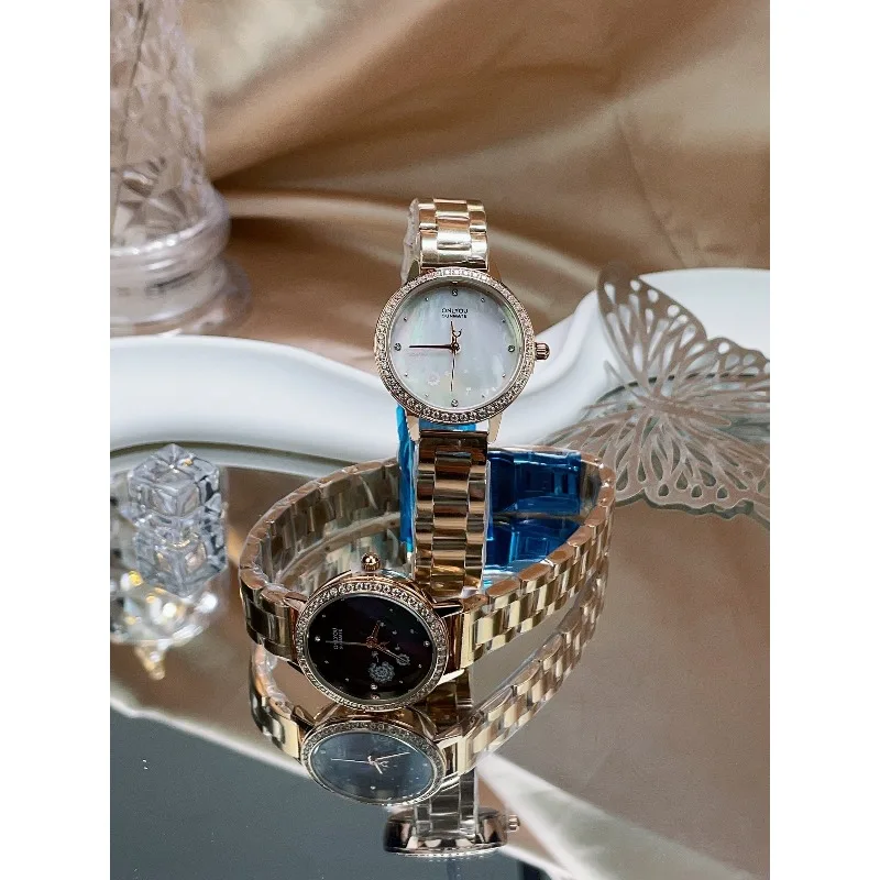 

ONLYOU Luxury Shell Dial Quartz Women's Watch, Genuine Leather/Stainless Steel Strap, Waterproof,Stylish and Creative Wristwatch