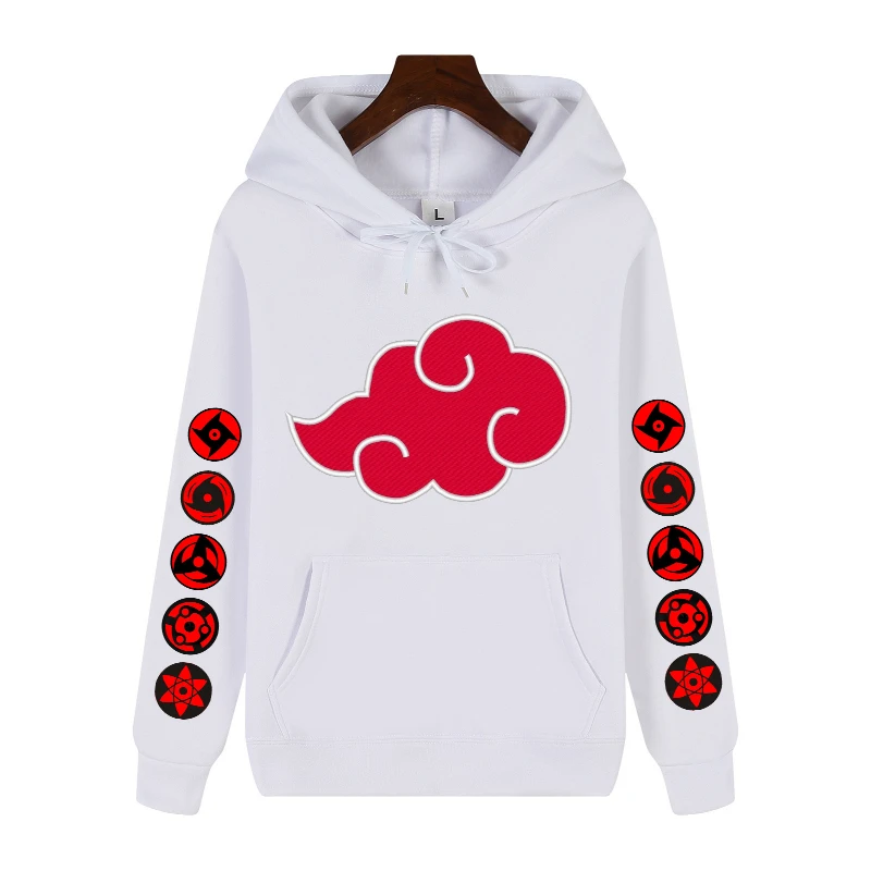 Naruto Hoodies Women Harajuku Pullovers Adorable Cartoon Character Print Hooded Sweatshirt Long Sleeves Streetwear