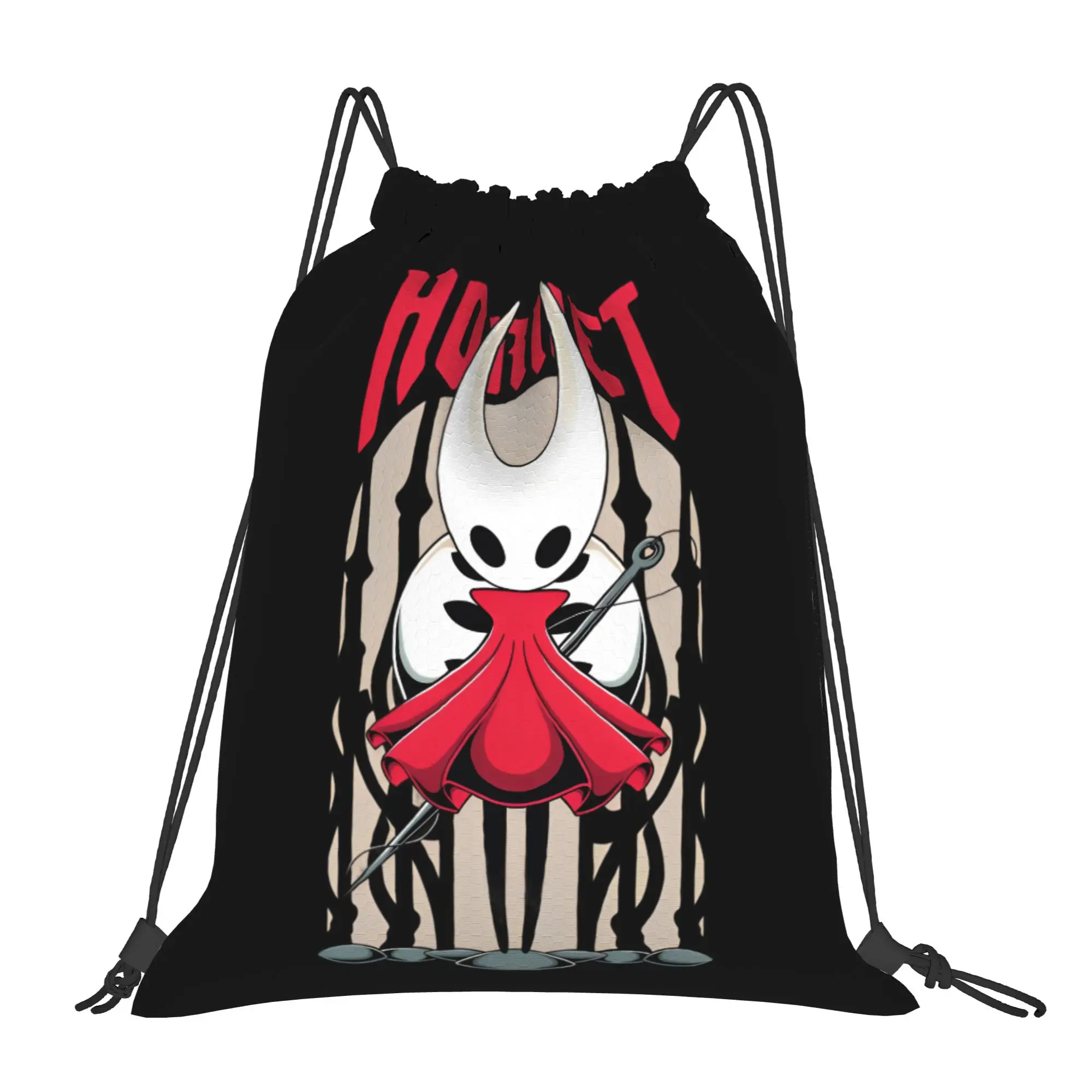 

The Princess Drawstring Backpack Gym Sports Sackpack Water Resistant Hollow Knight Silksong Hornet String Bag for Working Out