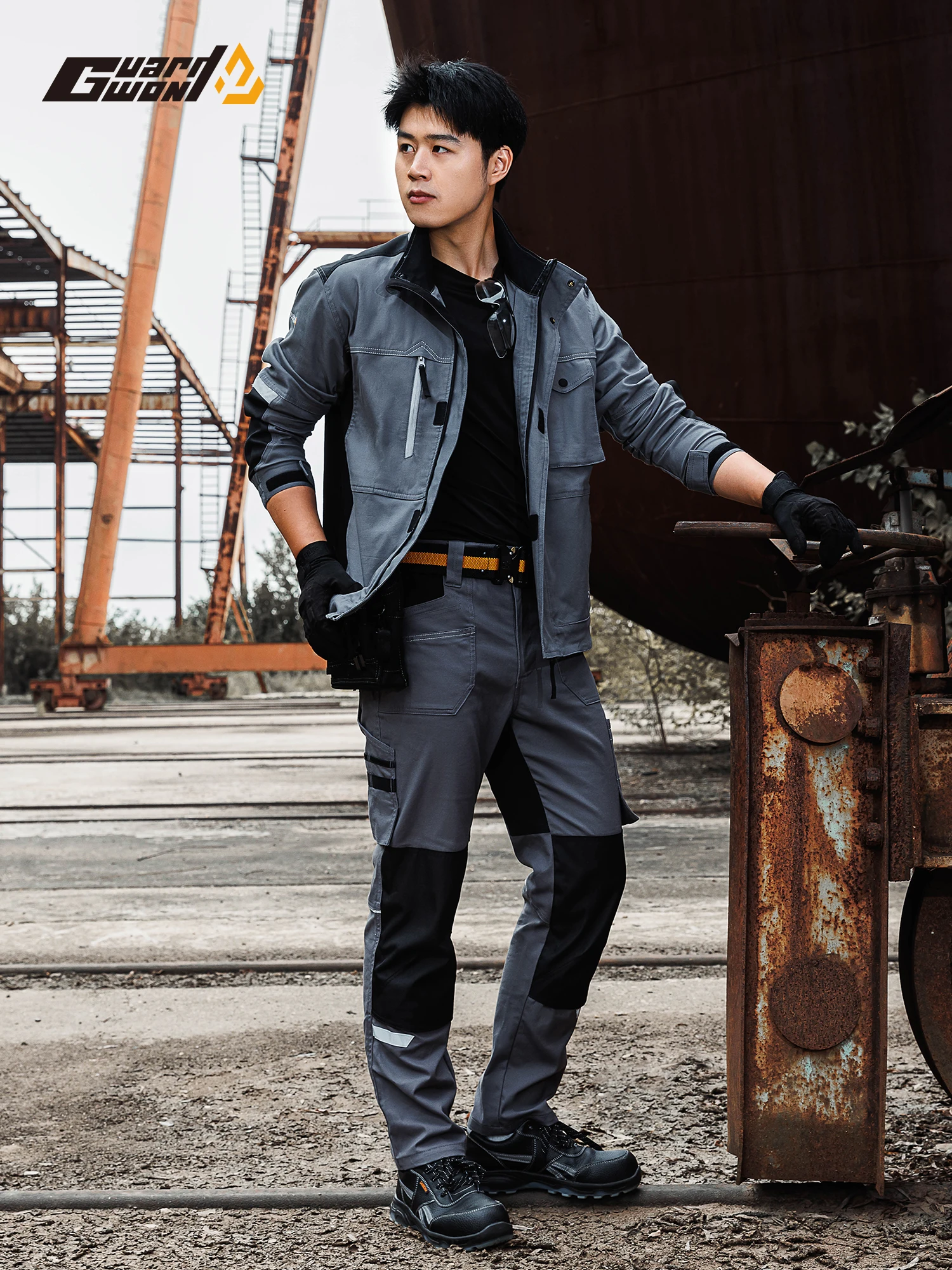 High quality reflective safety work clothes, suitable for both men and women, suitable for welding and automotive repair work