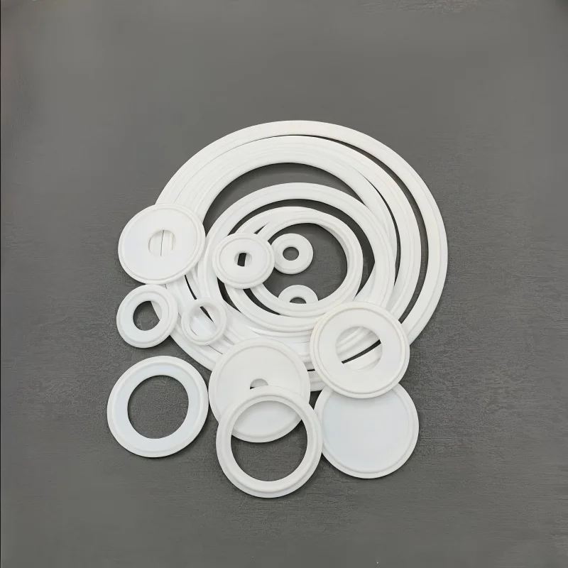5pcs ∅12.7mm-∅102mm Tri Clamp Sanitary PTFE Sealing Gasket Resist Distillation High Temperature Resistant Gasket