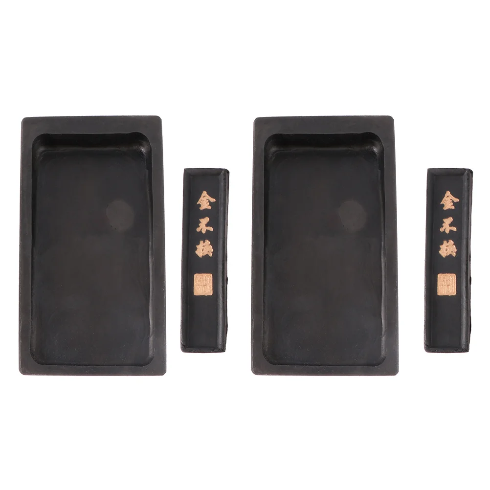 1 conjunto de bastão de tinta de pedra de tinta, acessório simples de caligrafia tradicional, placa de tinta de pintura prática, ferramenta de mesa decorativa