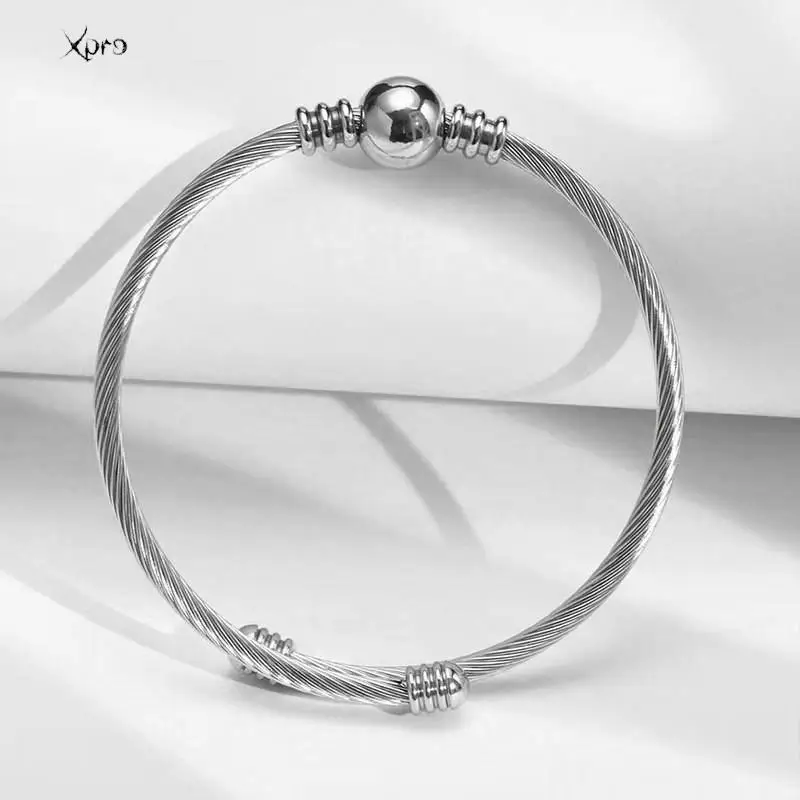 Fashion Punk Gold Color Bangles for Women Men Trendy Stainless Steel Metal Bracelets Bohemian Jewelry Accessories Gift Wholesale