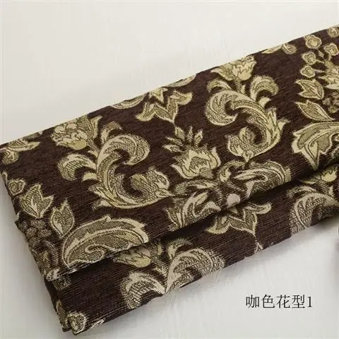 Hoge kwaliteit jacquard chenille stof bankhoes per meter voor gordijnen bekleding naaien bloemenpatroon verdikte doek zacht