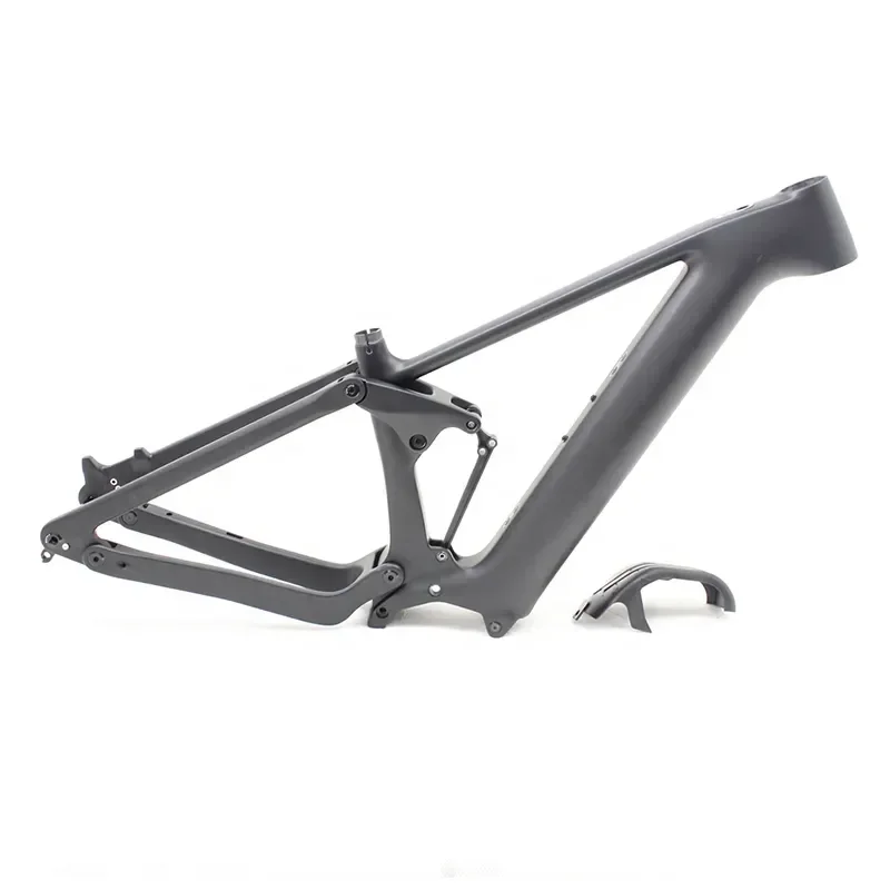 CEF50 Full Suspension Carbon Fiber Ebike Frame Bafang M820 Mid Motor 36V 43V 48V E-MTB AM 29ER Frame