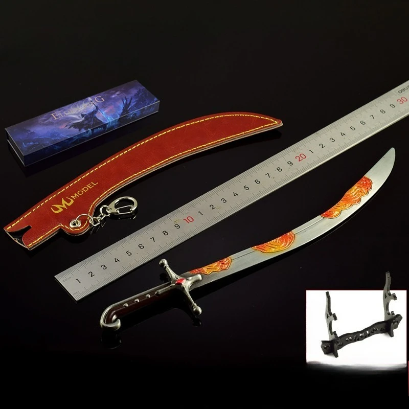 Modelo de armas periféricas de juego Eldenn, 30cm/11,81 pulgadas, adorno de muestra de Metal, cuchillo errante de Metal, caja de regalo, versión, pantalla de escritorio