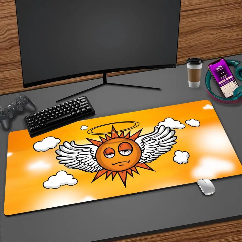 G-GLO G-GANG Rapper Logo Mouse Pad Cartoon Lockedge Large Gaming Pad Computer Gamer Keyboard Mat Desk Mousepad PC Desk Pad