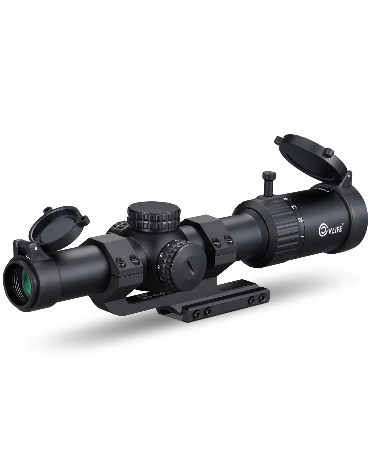 BearSwift 1-10x24 LPVO Rifle Scope with 30mm Cantilever BDC Reticle Scope with Generous Eye Relief for 1-10X