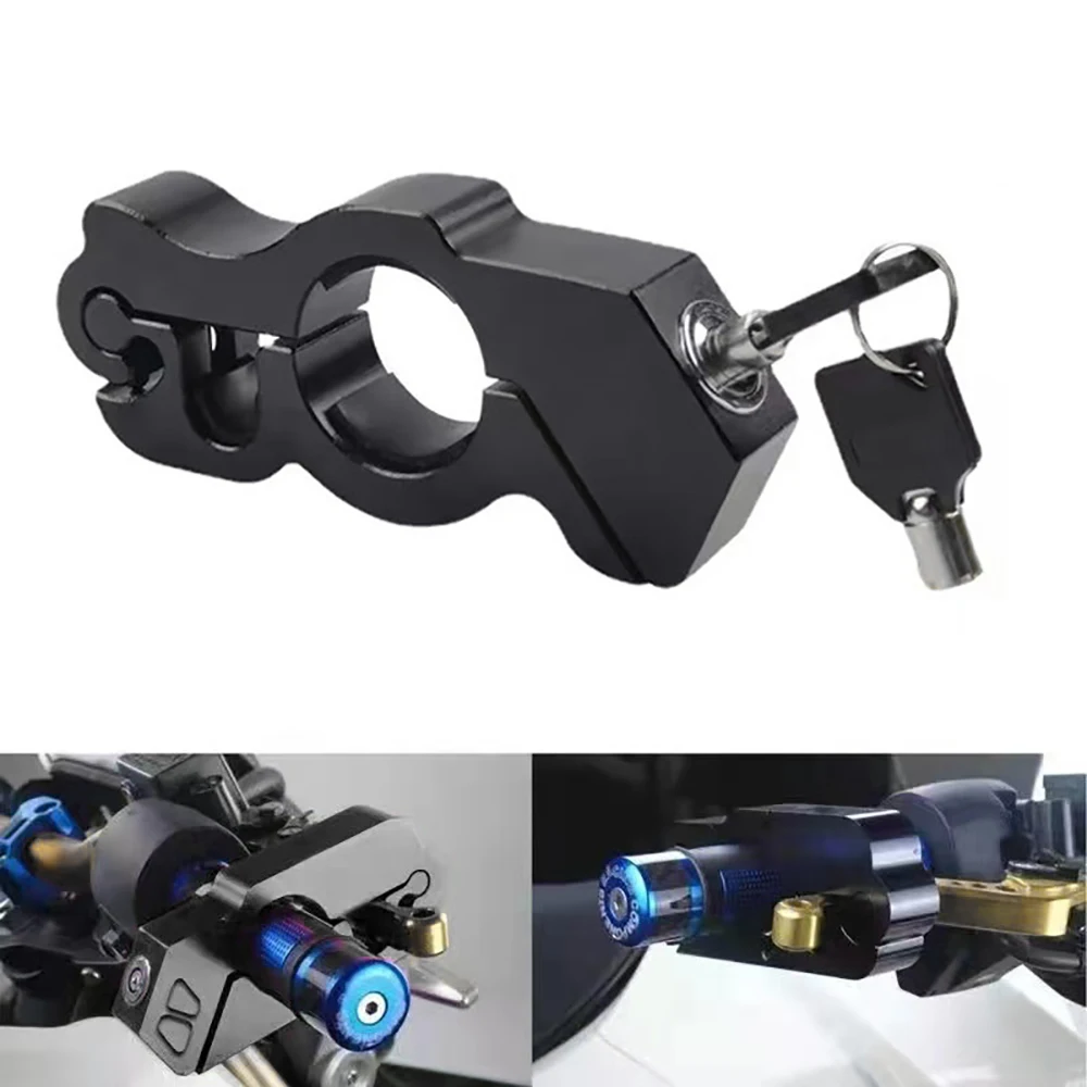 

1 Pc Motorcycle Lock Anti-theft Handlebar Lock Black Aluminum Alloy Waterproof Moto Grip Lock Security Tool