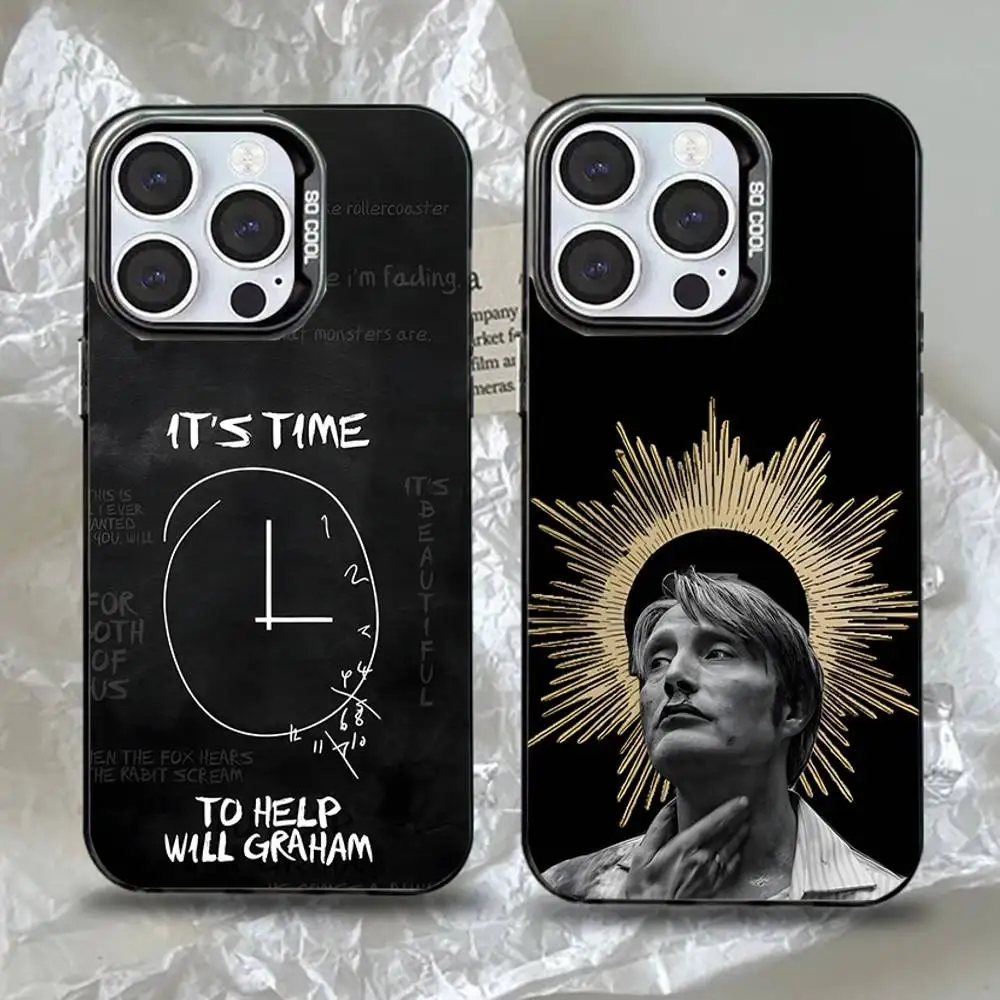 

Will Graham H-Hannibal Phone Case For iPhone 16,15,14,13,12,11,Pro,Max,Plus,Mini,XS,SE Anti Fall Black Matte Hard Bumper