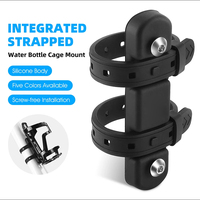 Bicycle Water Bottle Holder Adaptor 5 Colors Silicone Bottle Cage Strap Seatpost Fork Frame Multi Location Mounting Rack Bracket