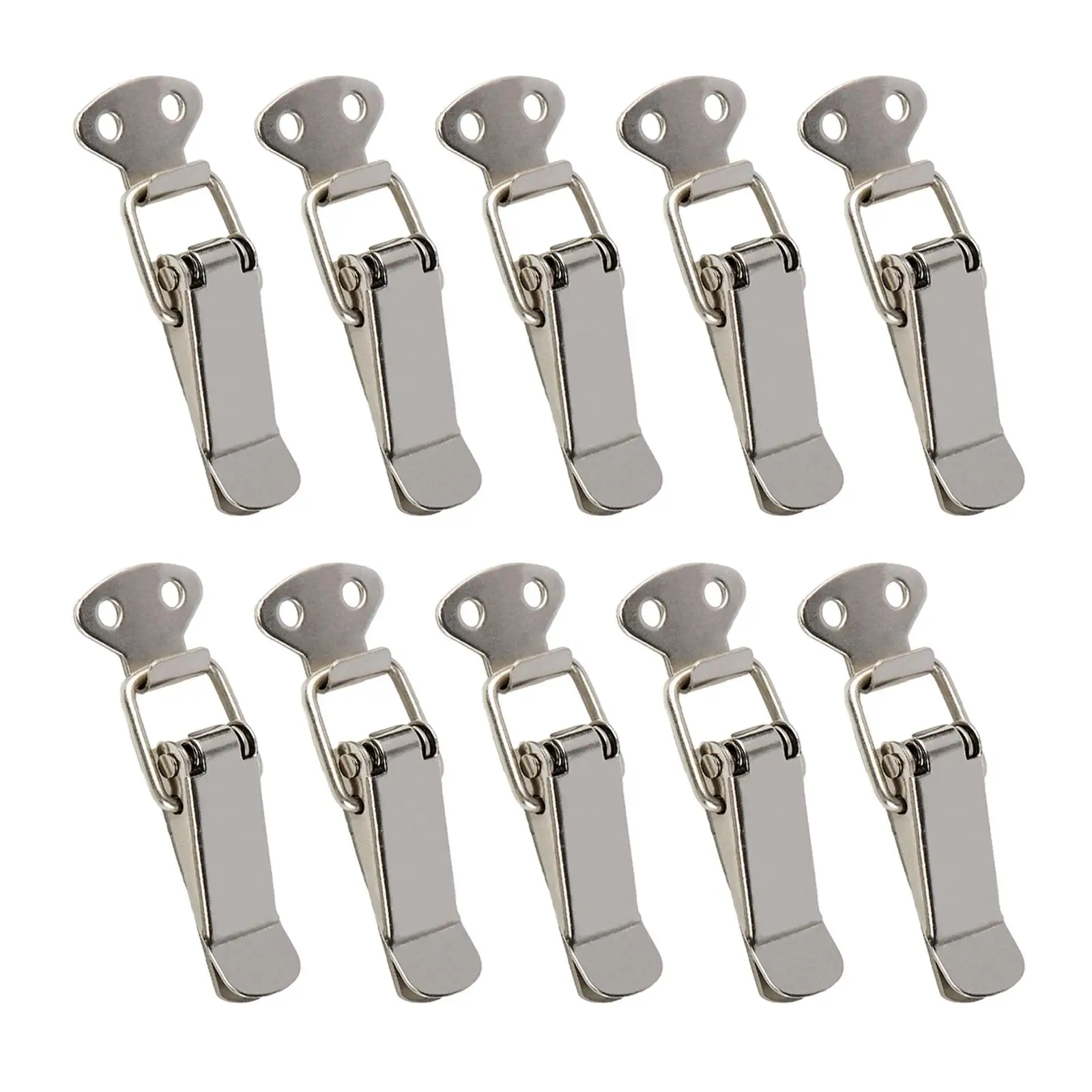Metal Spring Toggle Latch Lock with Hasps 10 Pack for Box Cabinet Door Window Cupboard Durable Fastener Hardware Fittings