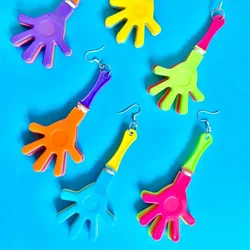 Clapper Hands dangle earrings Super Quirky Fun Funky party time statement y2k cute fashion earrings women 2024 trending luxury