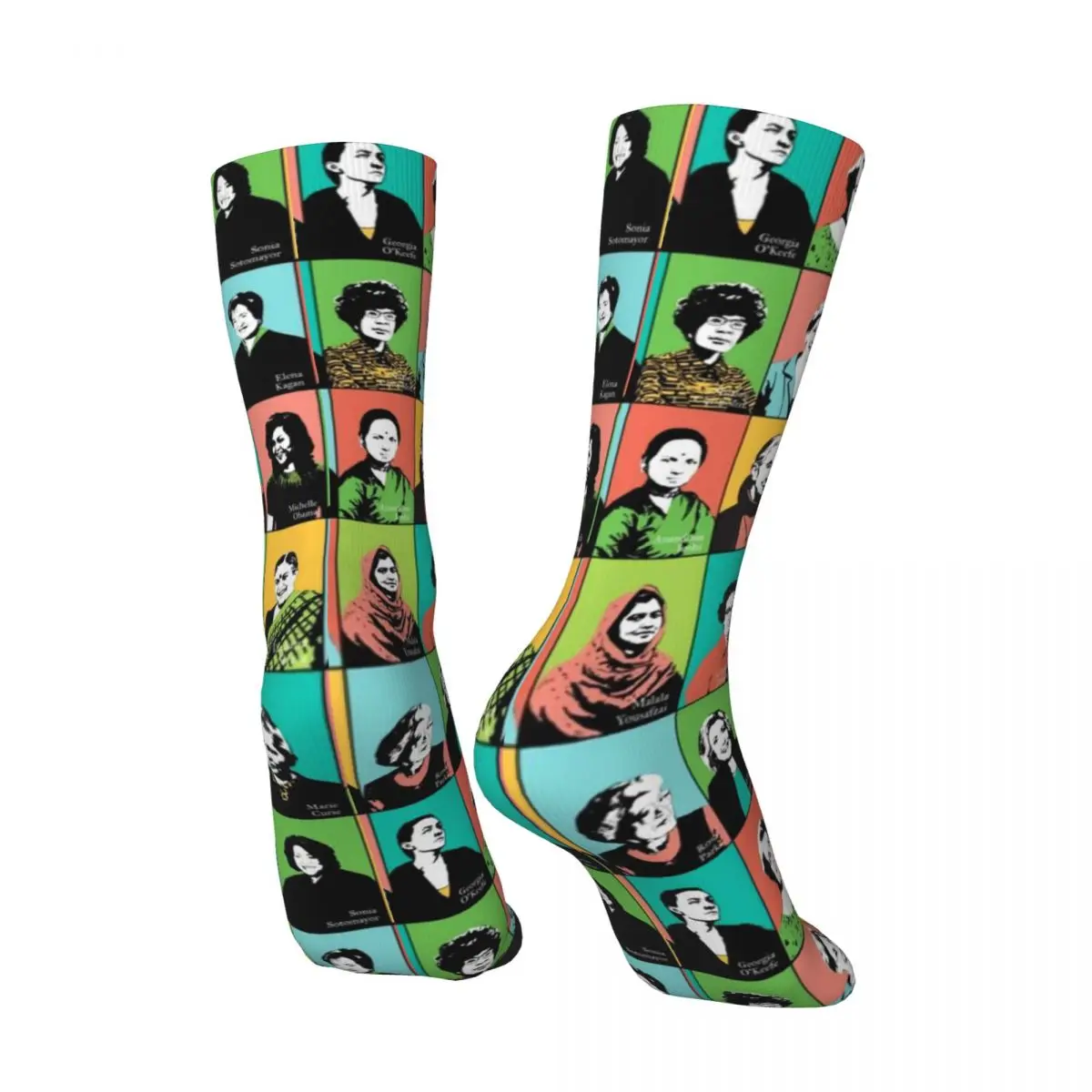 Calcetines antideslizantes con iconos feministas para mujer, medias Retro de calidad, diseño de pareja, deportes al aire libre, otoño