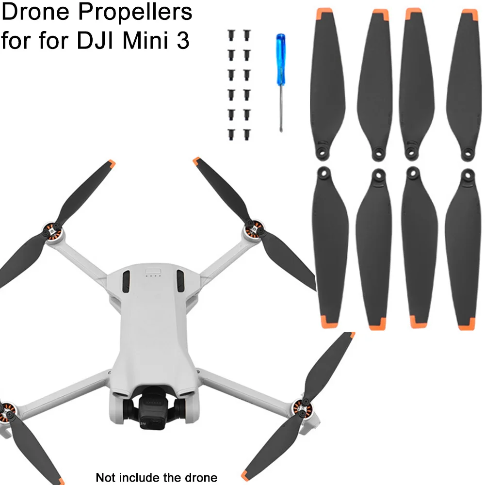 2 Pairs Drone Propellers for DJI Mini 3 Props Light Weight Wing Fan Replacement Propeller Paddles Drone Accessories