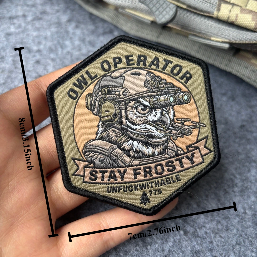 Funny Owl Operator Woven Patch 