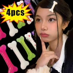 Y2K Dog Bone Hairpins Women Punk Trendy Side Bang Duck Clip Funny Lovely Bangs Side Barrettes Styling Tools Accessories