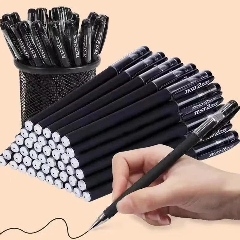 6-25Pc 0.5mm Gel Pen Set Neutral Pen Black/Blue/Red Color Replacable Refill Smooth Writing School Stationery Supplies
