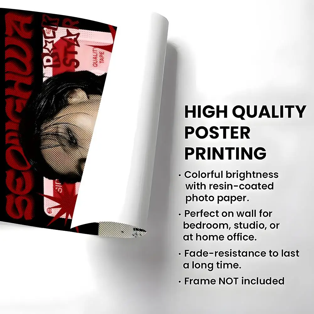 Idol Seonghwa Poster Self-adhesive Art Waterproof Paper Sticker Coffee House Bar Room Wall Decor