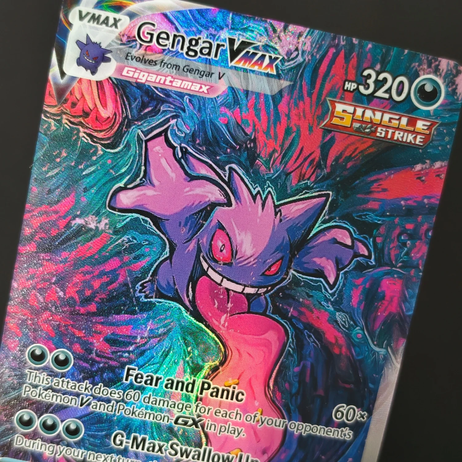12 Stück Gengar V VMAX Mega EX DIY Holographische Folien-Textur-Karten, Perfekter Zustand Premium Anime-Sammelkarten – Detail 10