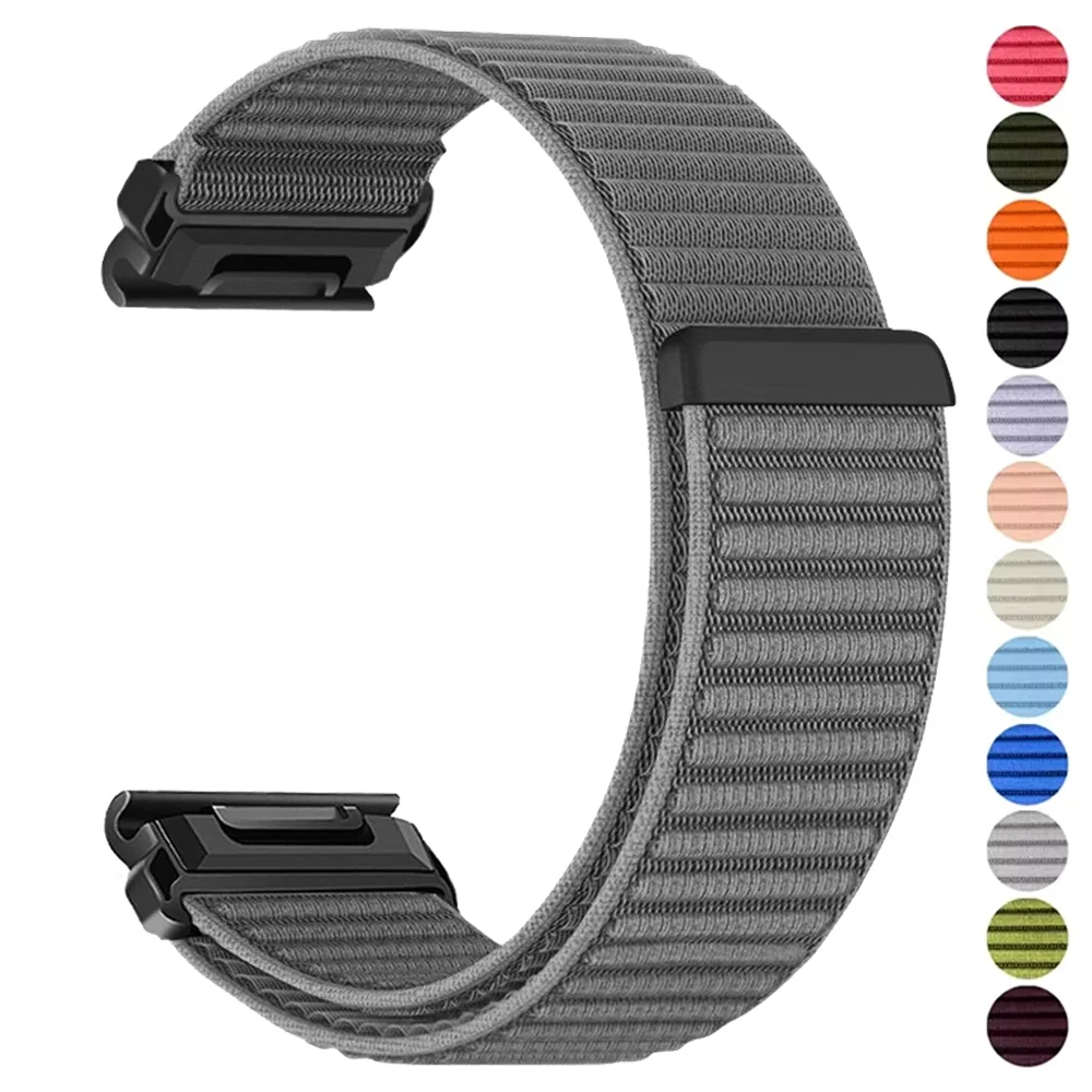 Image of Quick Fit 26/22/20mm Nylonarmband für Garmin Tactix 8 Fenix 8 43/47/51mm 7 Pro 7S 7X 6S 6X 6 5 5S Armband Correa Instinct 3 Band