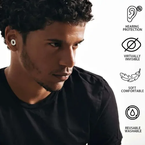 Imagen 2 del producto Tapones para los oídos insonorizados para dormir, estudiar, trabajar y viajar, tapones aislantes de silicona suave, protección auditiva reutilizable