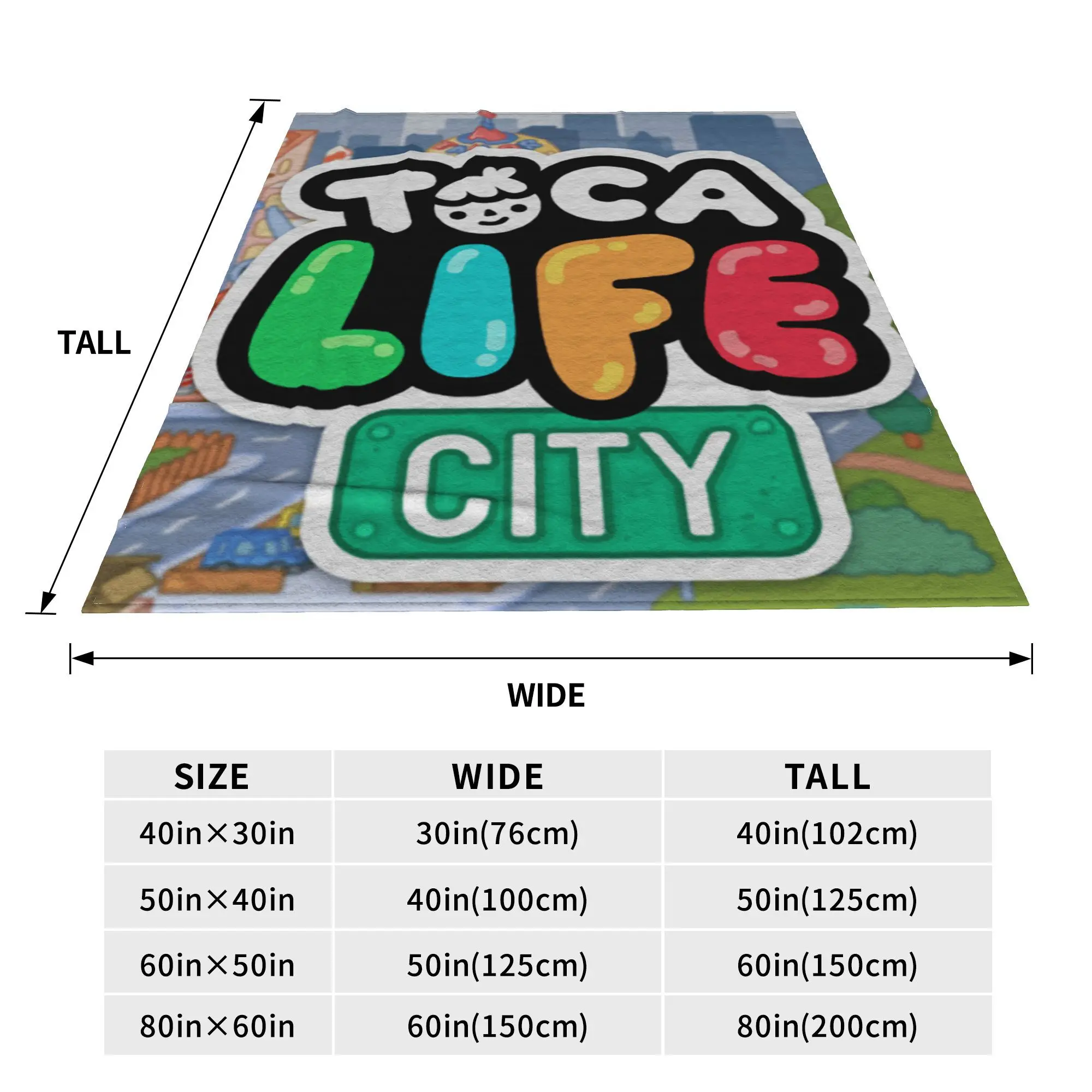 Toca Life Box Toca Boca Cute Game Blanket Soft Warm Flannel Throw Blanket Cover for Bed Living room Picnic Travel Home Sofa