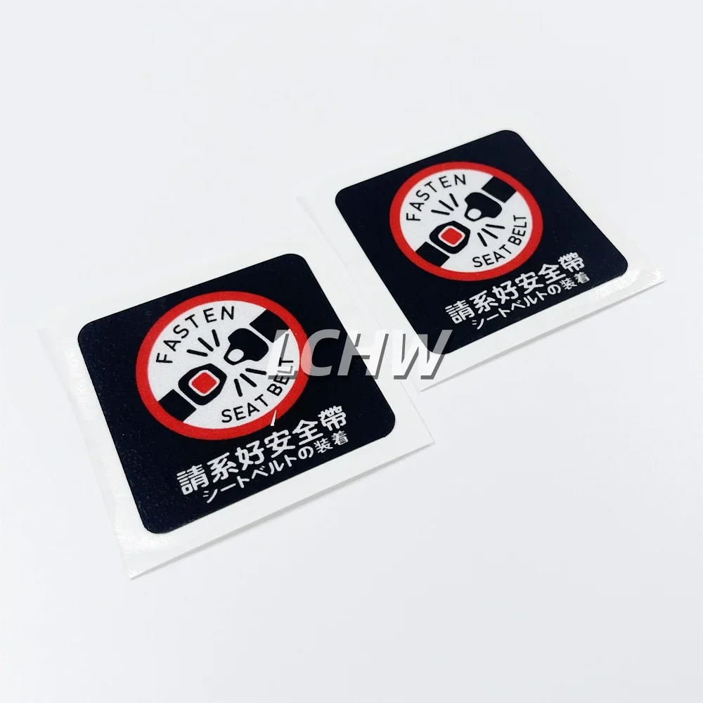 2x Fasten Seat Belt Stickers Decal Car Styling Vinyl Tape Auto Truck Motorbike Fuel Tank Graphics