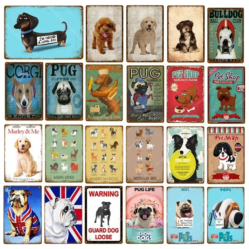 Vintage Pug Dog Met…