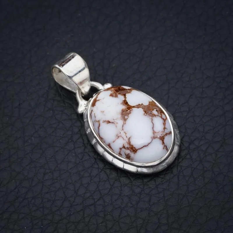 

StarGems Penut Wood Jasper Handmade 925 Sterling Silver Pendant 1.25" F4901