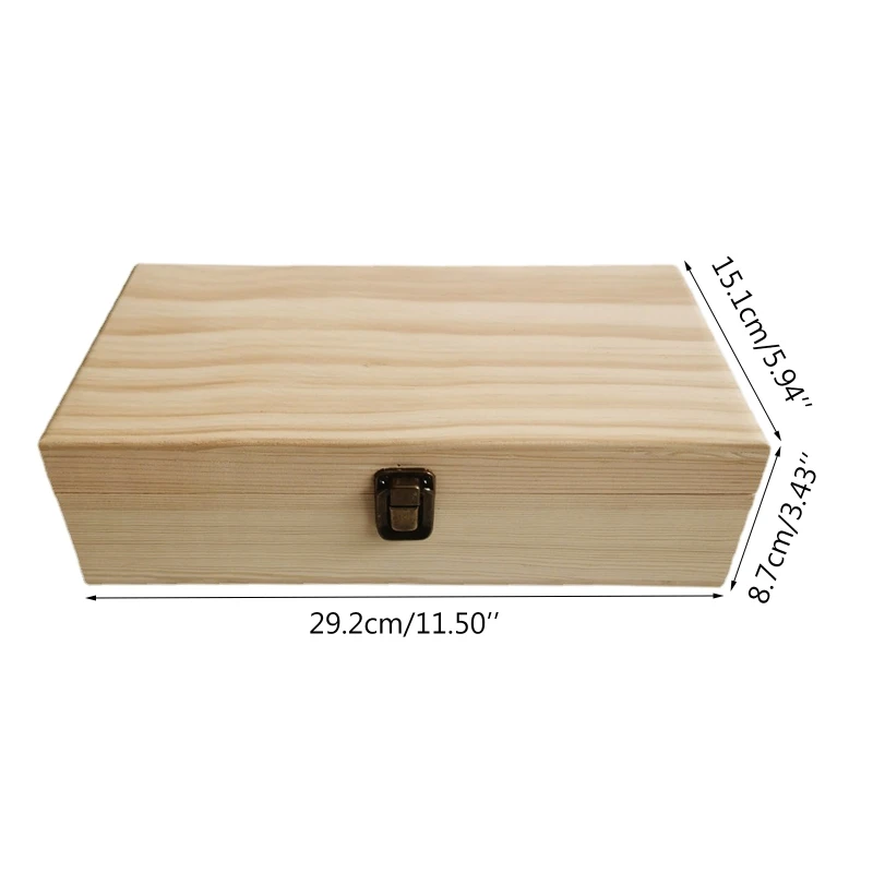 32 Grids Wooden Essential Oil Storage Box for Case Bottle T21C