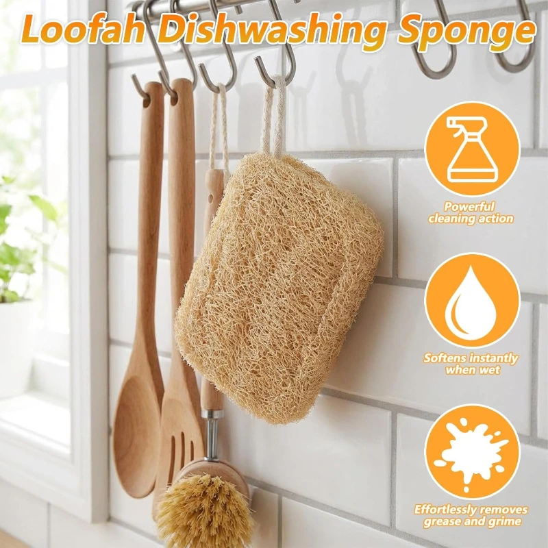 5Pcs Natural Loofah Sponge Reu - đánh giá và giá Body Loofah Natural