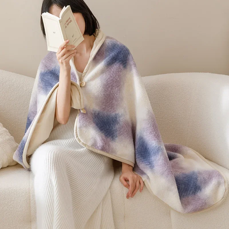 

Multi functional autumn and winter imitation cashmere shawl office nap air conditioning cover thickened warm sofa blanket