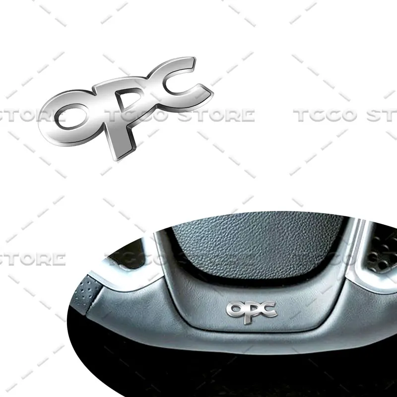 Car Small Metal Car Car Steering Wheel Sticker Center Console Sticker Decor For Opel OPC Logo Astra H G Insignia Mokka Zafira