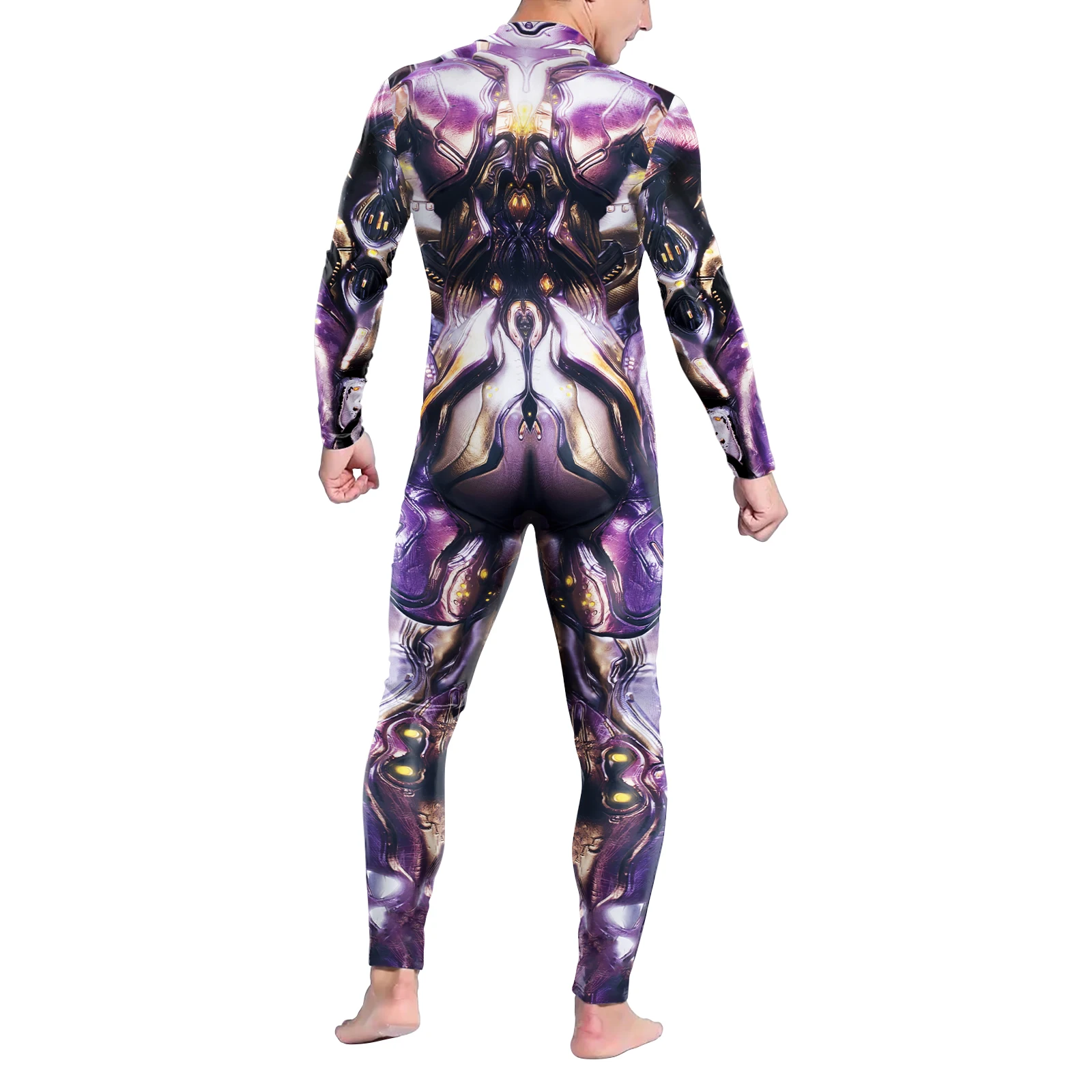 Zawaland Fashion Catsuit Jumpsuit Man Women Sense of Future Technology 3D Printing Clothing Bodysuit Cosplay Costumes Zentai