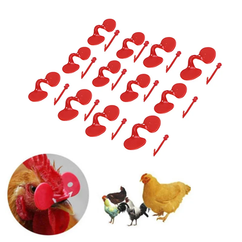 Anti-Pecking Eye Glasses for Chickens, Chicken Goggles, Pheasant, Poultry Blinders, Eye Protector, Farming Supplies, 20Pcs