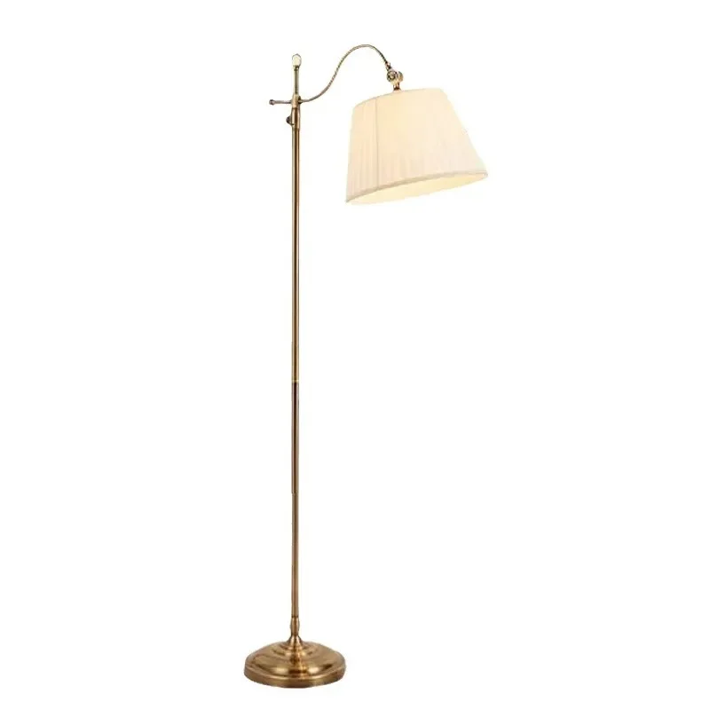 

Retro American imitation copper lamp floor lamp living room bedroom study vertical table lamp fall
