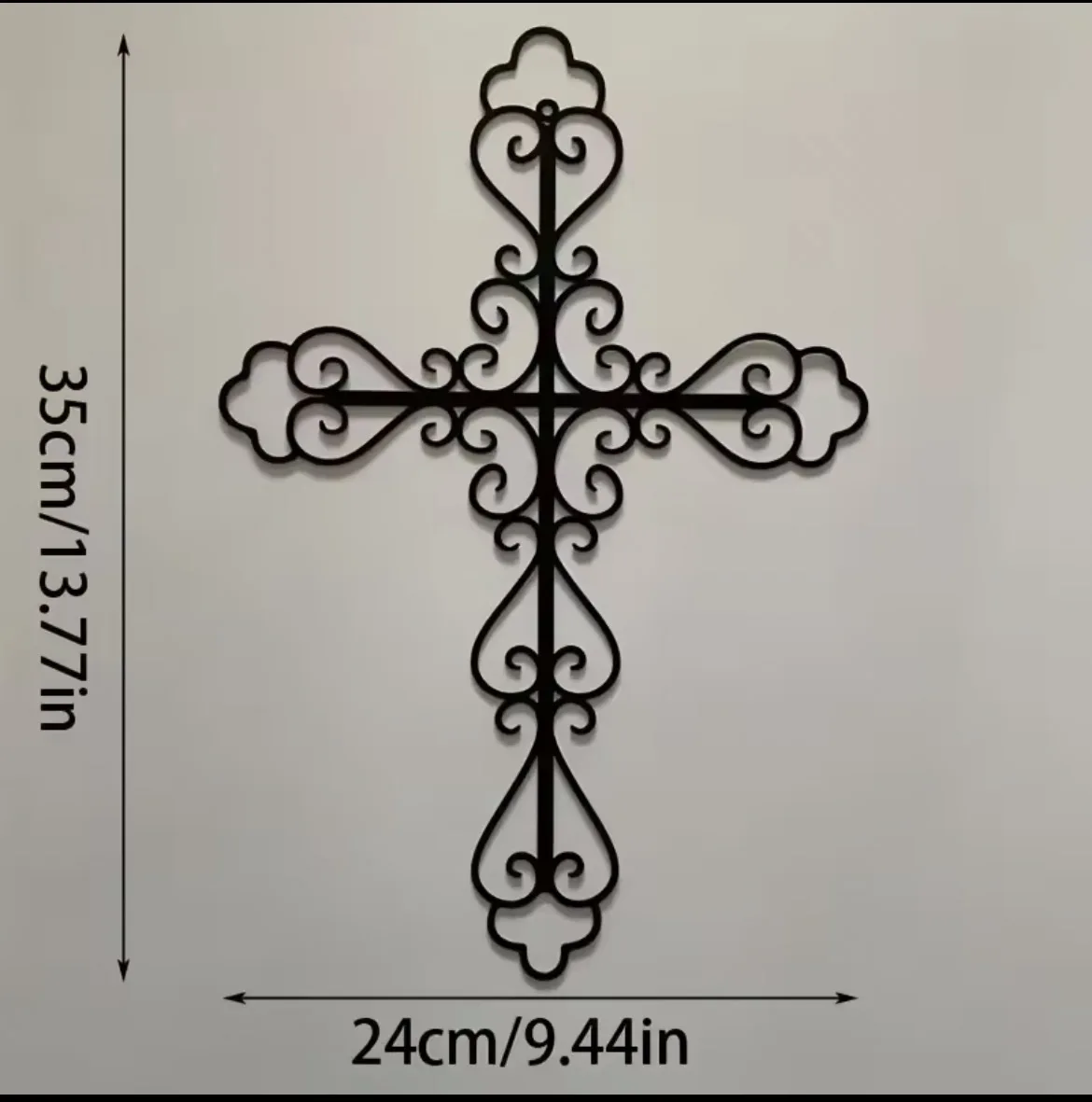 HelloYoung Metal Cross Wall Decoration, Wall-mounted Metal Art Decor, for Home Decoration Wall Decor Metal Wall Hanging