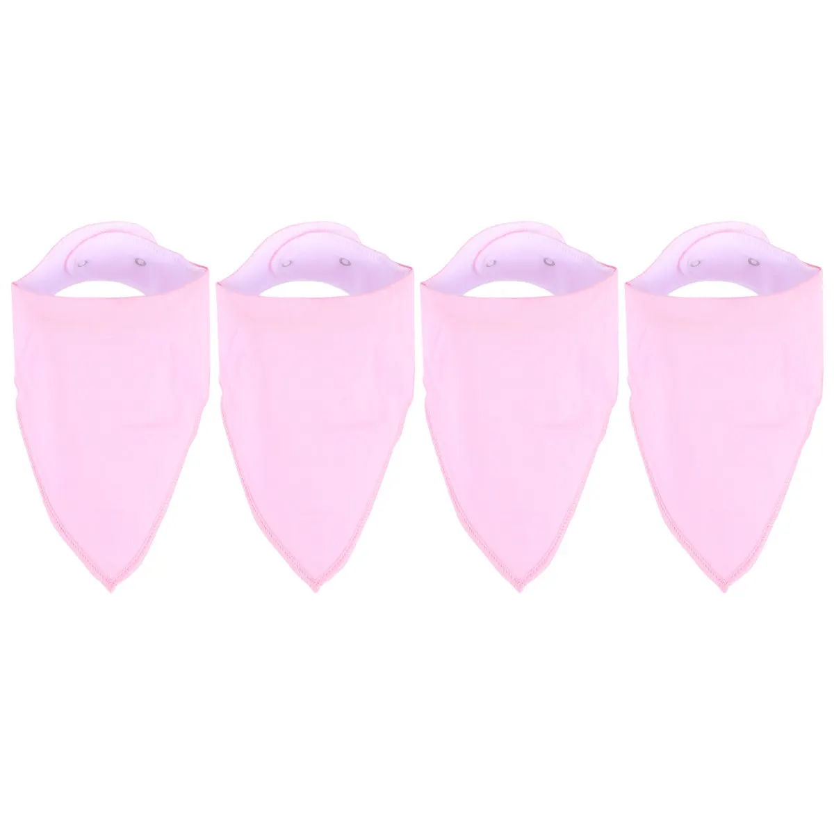 

Набор из 4 ультрамягких гипоаллергенных полотенец для кормления младенцев из чистого хлопка, для ежедневного использования, легко стираются, с двойной застежкой на кнопках, розовые