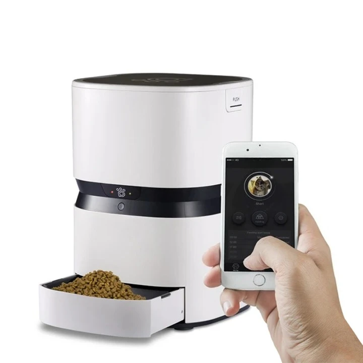 

High Capacity Health Electric Cat Dog Smart Automatic Pet Feeder Food Dispenser Remote Control APP Timer