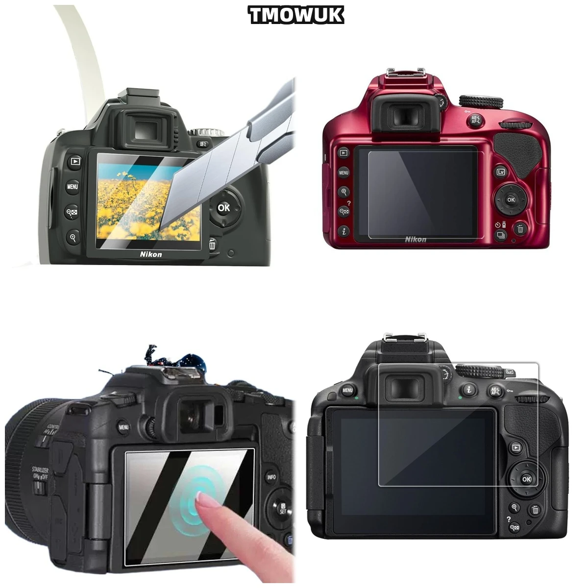 

For Nikon D5300 D54 D5500 D5300 D5600 Screen Protector, 9H Tempered Glass, HD Clear Film