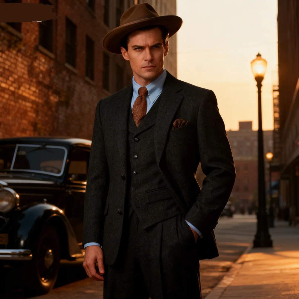 

Men's Formal Ternos 2025 Luxury Classic Business Suit Unique Single Breasted Blazer Set for Elegant Professional Wear